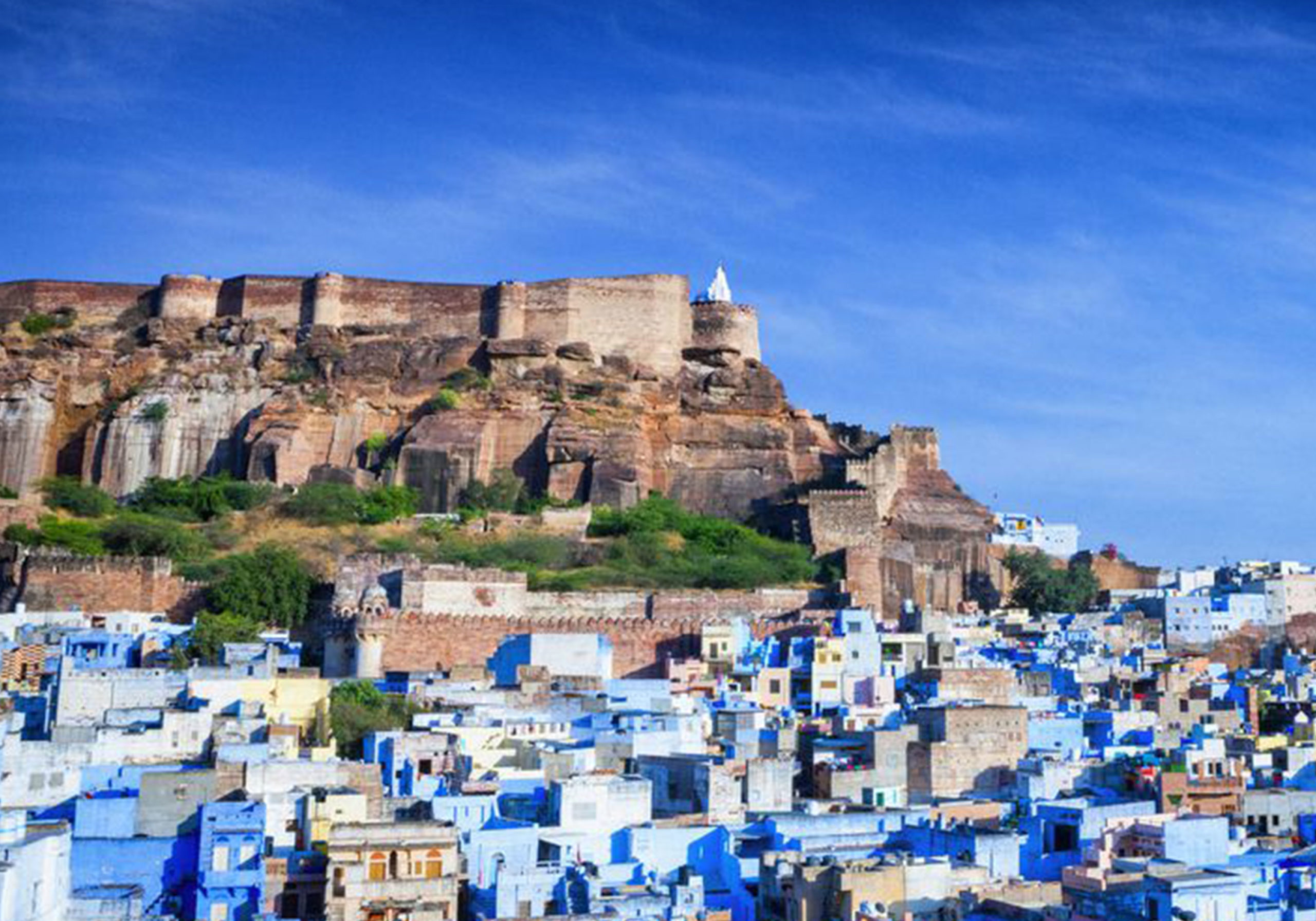 blue city, blue buildings in jodhpur