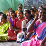 group of women and girls at a girl and women empowerment project in Jaipur Rajasthan India